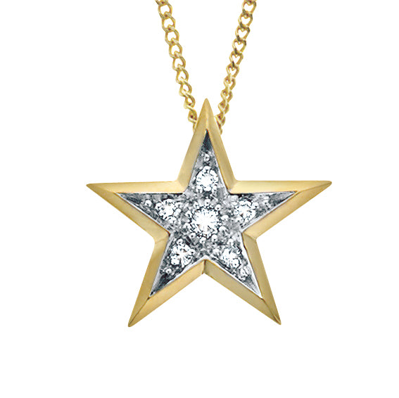 10k Diamond Star Necklace