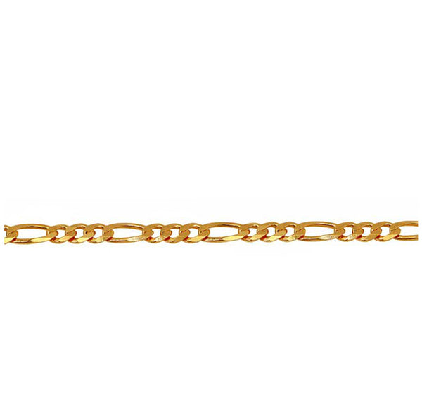 Sterling Silver Vermeil 3.5mm Figaro Chain - 24'