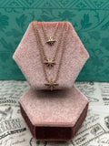 14K Rose Gold Layered Necklace with Chocolate Diamonds