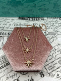 14K Rose Gold Layered Necklace with Chocolate Diamonds