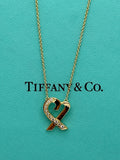 Tiffany & Co. 18K Paloma Picasso Diamond Heart Pendant & Chain