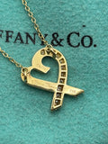 Tiffany & Co. 18K Paloma Picasso Diamond Heart Pendant & Chain