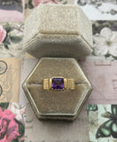 10k amethyst stone ring