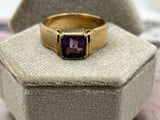 10k amethyst stone ring