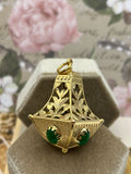 14K Moroccan Chandelier-Style Pendant