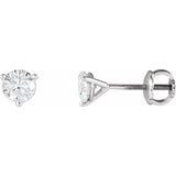 0.30 ctw diamond earrings - three claw martini setting