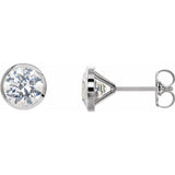14K Bezel Set 0.40 CTW Natural Diamond Cocktail-Style Earrings
