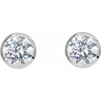 14K Bezel Set 0.30 CTW Natural Diamond Cocktail-Style Earrings