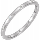 Diamond Eternity Band - Gypsy-Set Style