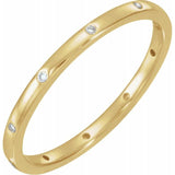 Diamond Eternity Band - Gypsy-Set Style