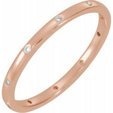 Diamond Eternity Band - Gypsy-Set Style