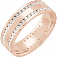 Double-Row Channel-Set Eternity Band