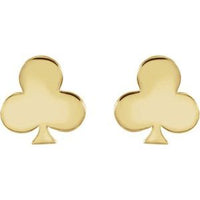 14K Gold Club (Spade) Earrings