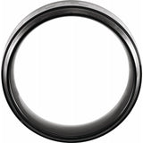 Black PVD Tungsten Band with Grey Carbon Fibre Inlay - 8mm