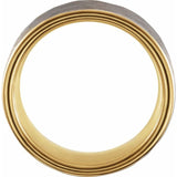 18K Yellow Gold PVD Tungsten - 8mm