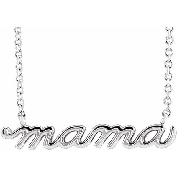 Petite Mama Script 18" Necklace