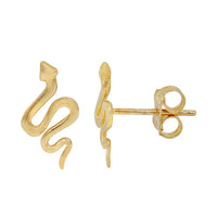 10k Gold Snake Earrings
