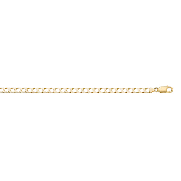 10K 2.4mm Square Link Chain - 24"
