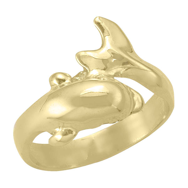 Dolphin Ring - 10k Yellow Gold