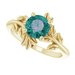 14K Yellow Australian Sapphire Leaf Designed Ring