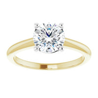 1.50 CT Lab Grown Diamond Solitaire Engagement Ring in 14K Yellow (D/VS2)
