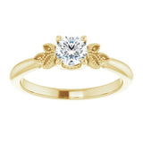 0.38 CT Canadian Diamond Solitaire Engagement Ring in 14K Yellow (F/VS2)