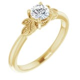 0.38 CT Canadian Diamond Solitaire Engagement Ring in 14K Yellow (F/VS2)