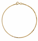 10K Yellow Gold Box Link Bracelet