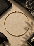 14K Yellow Gold Hollow Rope Chain Necklace