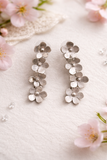 Handmade Sterling Silver Floral Earrings