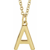 18K Yellow Gold-Plated Sterling Silver Initial Dangle Necklace