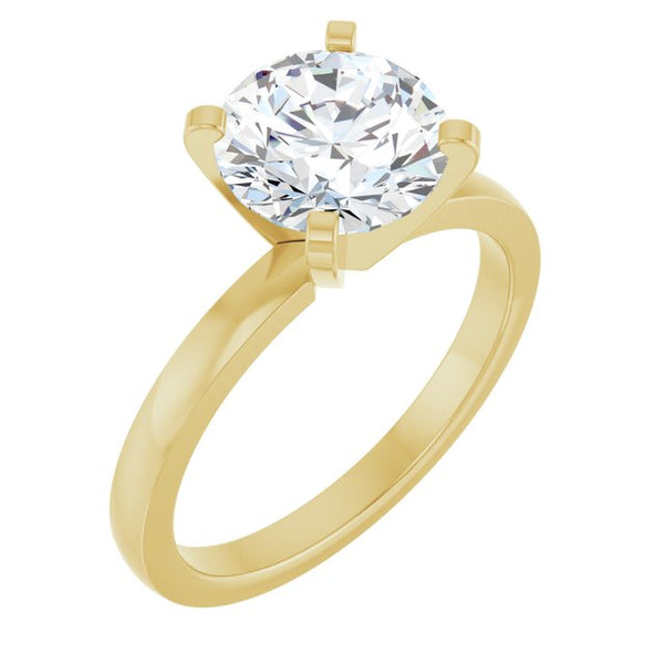 2.03 CT Lab Grown Diamond Solitaire Engagement Ring in 14K Yellow (F/VS1)