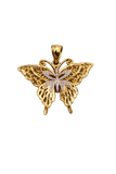 14K Gold Butterfly Charm Pendant