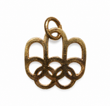 10K Yellow Gold Olympic Rings Pendant