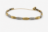 10K Yellow & White Gold Diamond Accent Bracelet