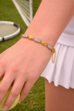 10K Yellow & White Gold Diamond Accent Bracelet
