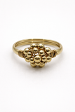 10K Yellow Gold  Bead Cluster Ring