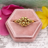 10K Yellow Gold  Bead Cluster Ring