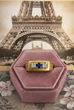 14K Yellow Gold Vintage Gold Sapphire & Diamond Ring