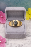 10K Yellow Gold Synthetic Cat’s Eye Ring
