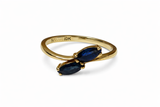 10K Yellow Gold Blue Sapphire Ring