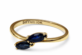 10K Yellow Gold Blue Sapphire Ring