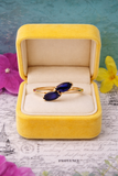 10K Yellow Gold Blue Sapphire Ring