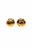 10K Swirl Design Stud Earrings