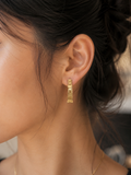 10K Yellow Gold Repurposed X-Design Earrings