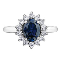 10k Diana-inspired sapphire ring