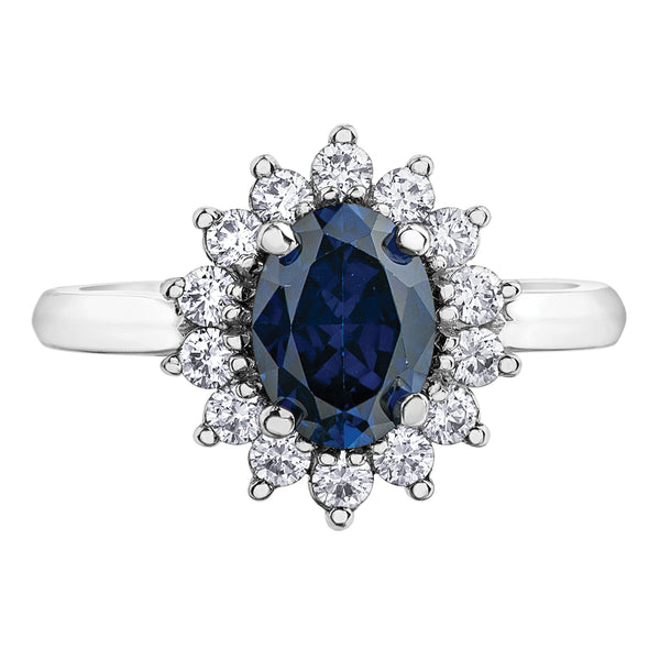 10k Diana-inspired sapphire ring