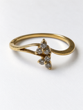18K Yellow Gold Diamond Cluster Ring