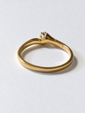 Petite 10K Yellow Gold Diamond Ring
