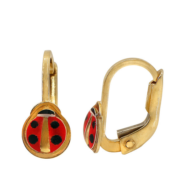 10k Ladybug earrings